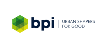 Logo BPI z napisem Urban Shapers for Good